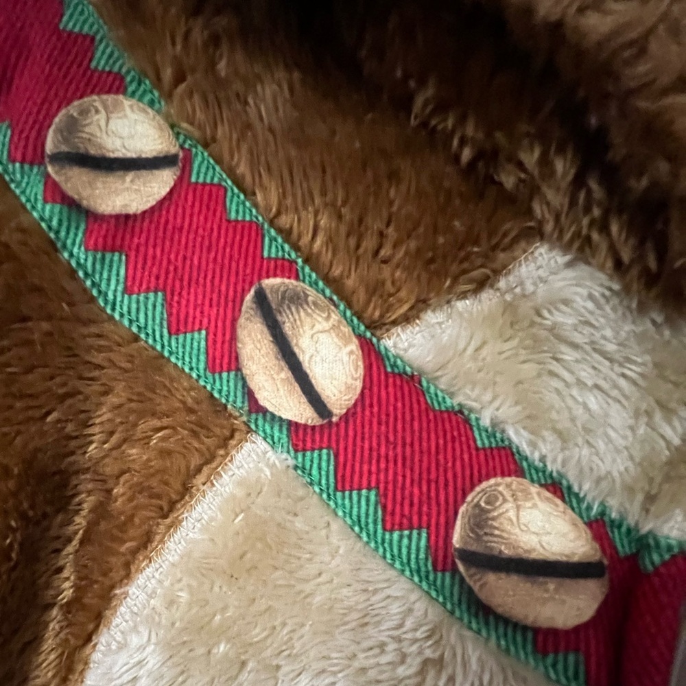 Men's Festive Brown Reindeer Costume with Hood - Picture 6 of 10